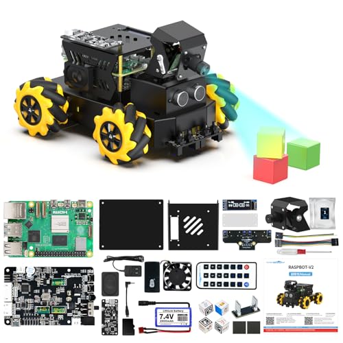 Yahboom Pi 5 8GB ROS2 Robot Car 360°Movement, AI Vision & Tracking, Integrated Multimodal Large AI Model OpenRouter, AI Voice Interaction (Superior with RPi5-8GB) - color: Superior With Rpi5-8gb