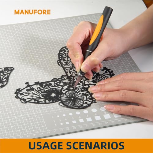 MANUFORE Cutting Mat A3, A4, A5 Set Centimeter and Inch Scale Self Healing