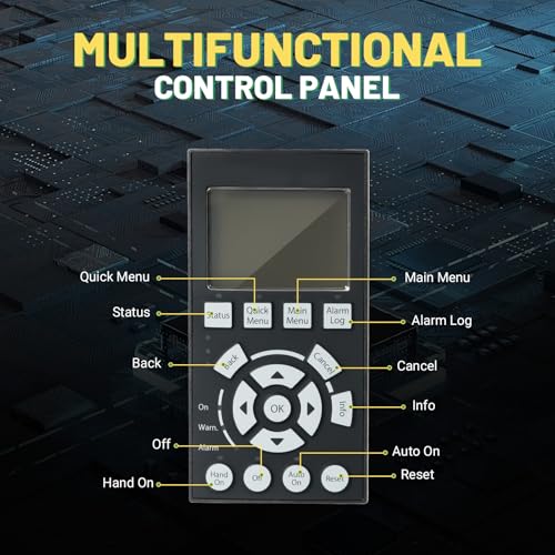 130B1107 Drive Graphical Local Control Panel Compatible with Danfoss VLT Automation Drive FC302 FC301 Inverter LCD Operation Panel, LCP102 Display Panel, Variable Frequency Drives