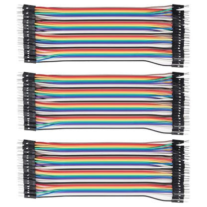 120Pcs Breadboard Jumper Wires,15 cm 40 Pin Female to Female - size: 5.9 inch (15 cm), style: Female to Female