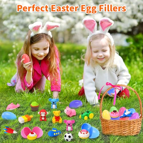 140 Animal Erasers Bulk, Desk Pets Classroom Prizes, Kids School Supplies