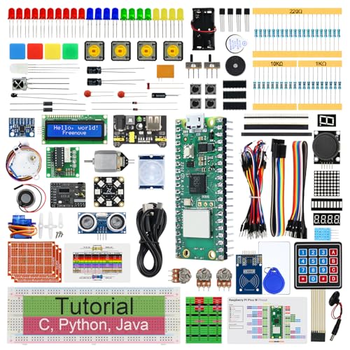 Freenove Ultimate Starter Kit for Raspberry Pi Pico W (Included), Dual-core Arm Cortex-M0+ Microcontroller, 767-Page Detailed Tutorial, 224 Items, 119 Projects, Python C Java Code - color: with Raspberry Pi Pico W