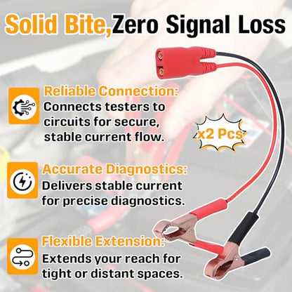 2Pcs PPTK0025 Battery Clamp Cable Clip Compatible with Power Probe 3/3S/3Ez - color: 2-pack
