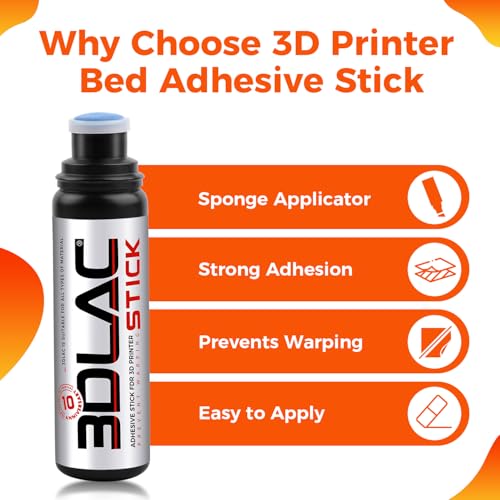 CCTREE 3D Printer Bed Adhesive Stick for Hot Bed, 80ml(1 Pack) - style: Adhesive Stick(1 Pack)