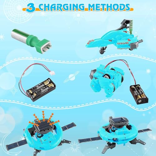 STEM Projects for Kids Ages 8-12, Science Kits, Solar Space Toys Gifts for 8-14 Year Old Teen Boys Girls, 120Pcs Building Experiments Robots for Teenage Ages 9 10 11 12. - color: Blue