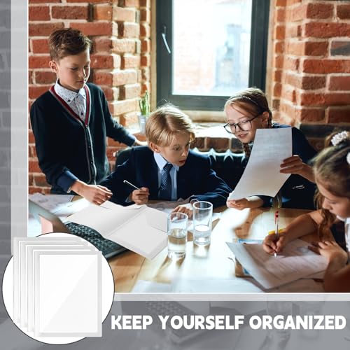48 Pcs Plastic Folders with Clear Front Pocket, 2 Pocket, White - color: White