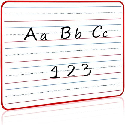 SCRIBBLEDO Magnetic Lined Dry Erase Whiteboard 9 x 12, Double Sided - color: Red