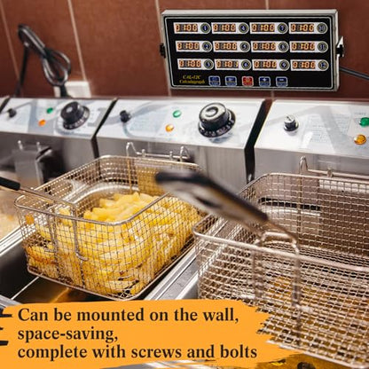 Relaxweex 1 Pack Commercial Digital Kitchen Timer for Cooking, 12 Channel - color: Black, size: 12 Chanels