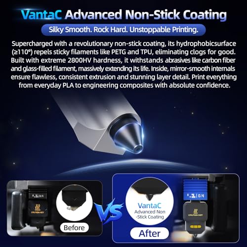 2 Pack BIQU Panda Juicer SFC Hotend Print Head Kit for Bambu-Lab P2S/X2D 3D Printer Upgrade Standard Flow High Temperature Hot End 0.4mm VantaC Coating Hardened Steel Nozzle with 5PCS Silicone Sock - size: Panda Juicer SFC(For P2S/X2D)
