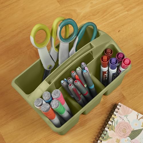 ECR4Kids 4-Compartment Small Storage Caddy Organizer, 6-Pack, Earthtone - color: Earthtone