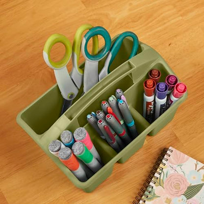 ECR4Kids 4-Compartment Small Storage Caddy Organizer, 6-Pack, Earthtone - color: Earthtone