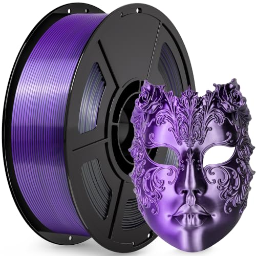 IEMAI Silk PLA+ Filament 1.75mm, Dual-Color Black Purple, 1KG - color: Dual-blacpurple