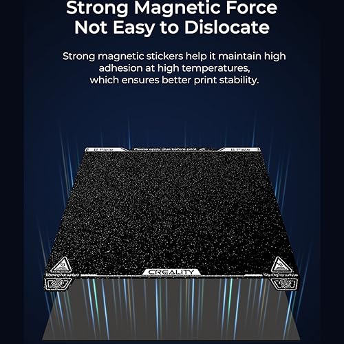Creality K1 Texture PEI Build Plate Kit, Flexible Spring Steel Platform with Texture PEI Surface and Magnetic Base Sheet Kit for K1, Ender 3 S1/Pro, Ender 3 V3 SE, Ender 5 S1 3D Printer 235x235mm - size: K1 Texture PEI