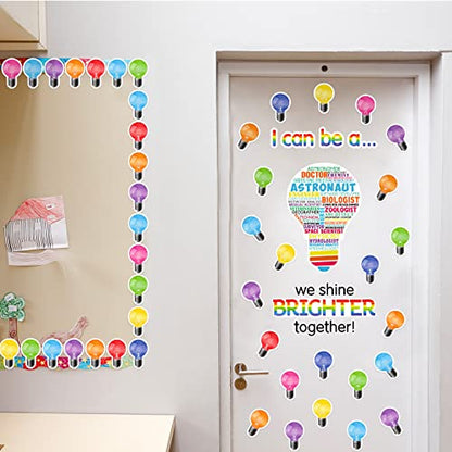 Zonon 49 Pcs Science Bulletin Board Careers Cutouts, Colorful Background - color: Colorful Background