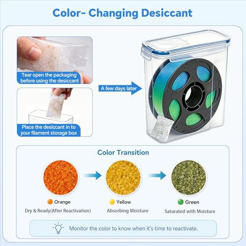 Filament Storage Box 16 Pack with Desiccants for 3D Printing