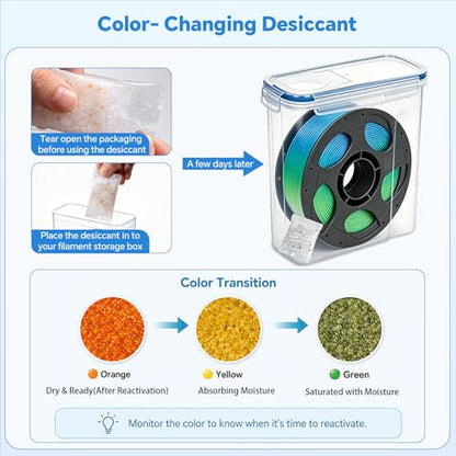 Filament Storage Box 16 Pack with Desiccants for 3D Printing