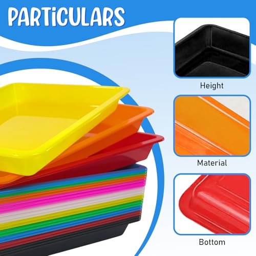 24 Pack Plastic Art Craft Trays, Bulk Activity Sensory Sand Puzzle - size: 11"x8"