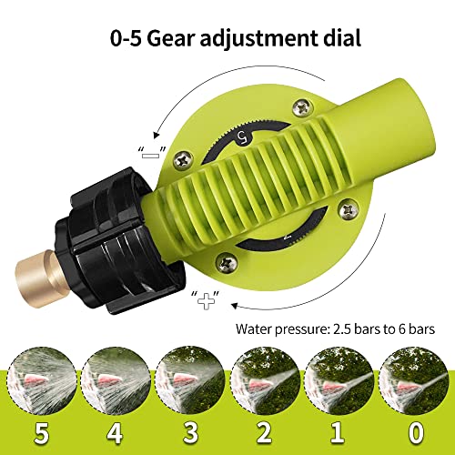 ESP Car Wash Foam Gun for Garden Hose Adjustable Hose Wash Sprayer Thick Filtration with Metal Handle Washing Mitts 6 Levels of Foam Concentration Snow Foam Blaster Quick Connector to Any Cleaning