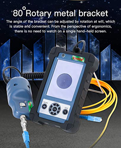 Fiber Optic Inspection Video Probe KIP-600V 400X Magnification Real-time Video Recording + 4 UPC Tips + 3.5 inch HD LCD Display + 4,000mAh Large Battery Capacity FTTX Tool - style: Modern and Compact