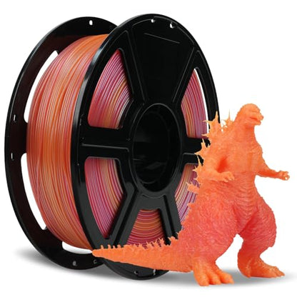 FLASHFORGE Chameleon Gradient Rapid PLA Filament Yellow & Pink, High Speed PLA Filament 1.75mm Max 500mm/s Fast Printing, Displays Shimmering Effects from Various Angles and Light - color: Chameleon Gradient Yellow & Pink