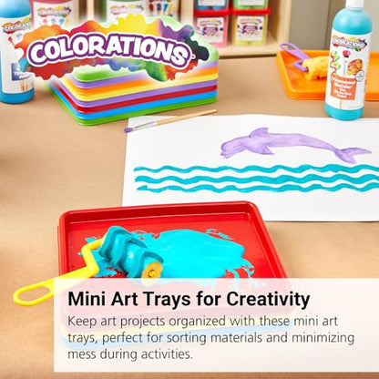 Colorations Mini Art Trays, Set of 12, Ages 3+, PreK+