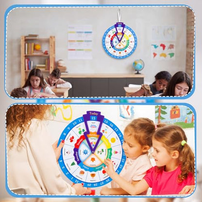 Marspark Month Wheels, Educational Learning Activities for Kids - style: Calendar Wheel
