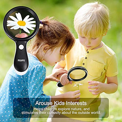 10X Lighted Large Handheld Reading Magnifier Glasses