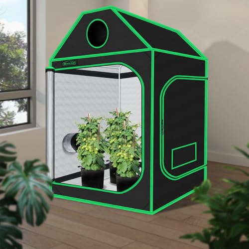 4x4 Grow Tent, 48"x48"x72" Roof Cube Plant Grow Tents - size: 48"x48"x72"