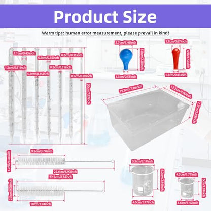 6 Pcs Graduated Glass Pipette Droppers for Essential Oil Liquid Transfer