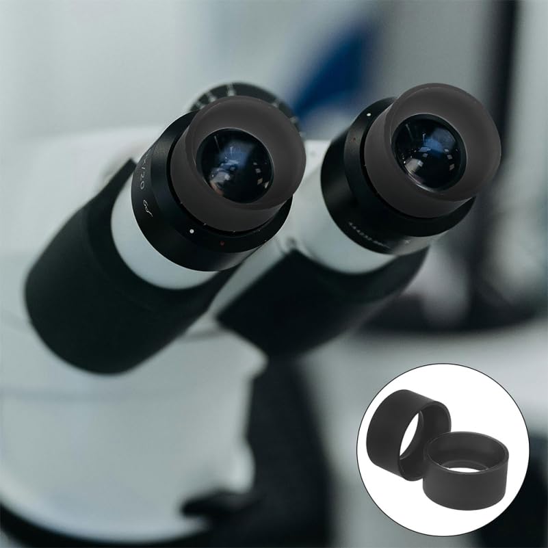 Cabilock Microscope Eyepiece Cover 2 Pack Binocular Eye Cups Replacement for Stereoscopic Microscope Rubber Eyepiece Guard 1.57 X 1.57 X 0.70 in