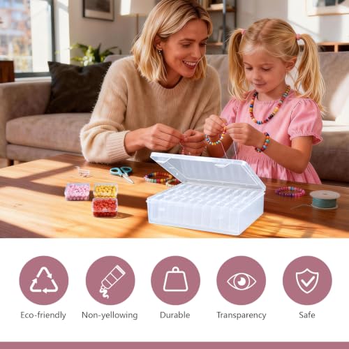 CGCG 2-Pack Small beads Organizer Box 8.8x6.7x2.4 Storage Case