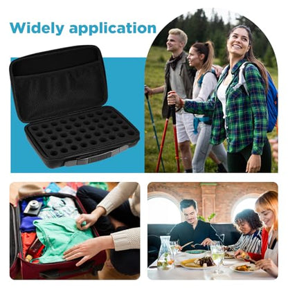 Teenyyou 45 Slots Peptide Case for Fridge Fits Standard 10ml Vials - color: Black, size: 45 Slots, style: Solid