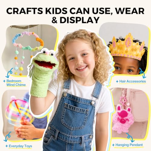Jar Melo Crafts for Kids Ages 4-8, 21-Project Arts and Crafts Kit