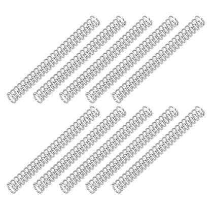 PATIKIL Compression Spring, 0.3mm Wire Dia x 2mm OD x 20mm L, 10 Pcs 304 Stainless Steel Mechanical Extension Small Springs Pen Springs Assortment Kit for Shop and Home Repairs - size: 0.3x2x20mm