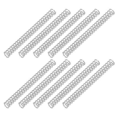 PATIKIL Compression Spring, 0.3mm Wire Dia x 2mm OD x 20mm L, 10 Pcs 304 Stainless Steel Mechanical Extension Small Springs Pen Springs Assortment Kit for Shop and Home Repairs - size: 0.3x2x20mm