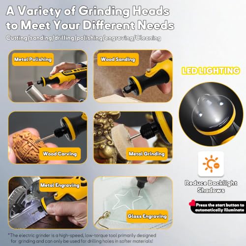 7.2V Mini Cordless Rotary Tool, 59 Attachments for DIY Crafts - size: 7.2V