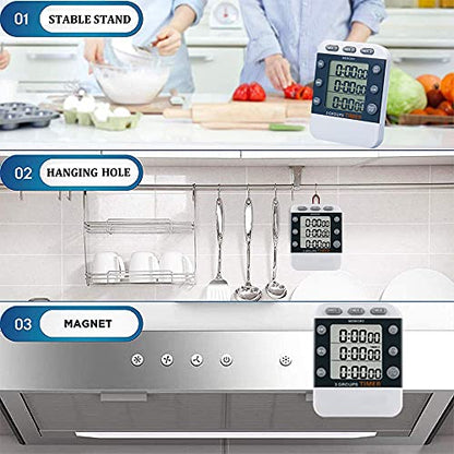 Digital Dual Kitchen Timer, Multiple Channels Countdown Timer - style: M382