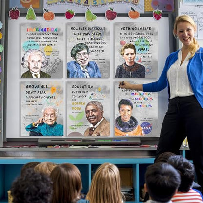 Famous Scientists Motivational Wall Art for Classroom Must Have Decor