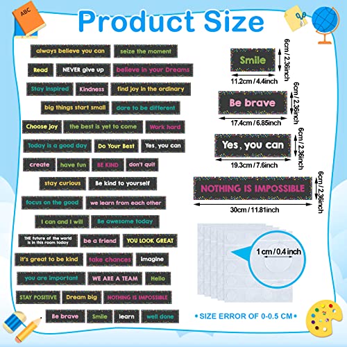 Hotop 42 Pcs Growth Mindset Inspirational Posters Banners Motivational Posters for Classroom Bulletin Board Decor Home Classroom Motivational Gallery Teacher Door Signs(Chalkboard Style) - style: Chalkboard Style