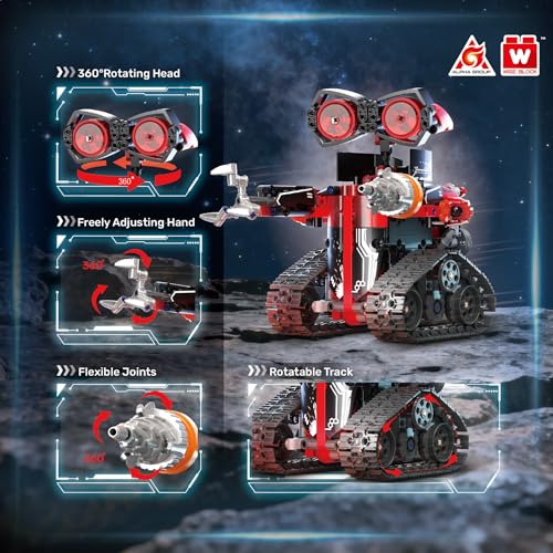 4-in-1 RC Robot Building Kit, STEM Robotics for Kids Ages 8-12, 533 PCS