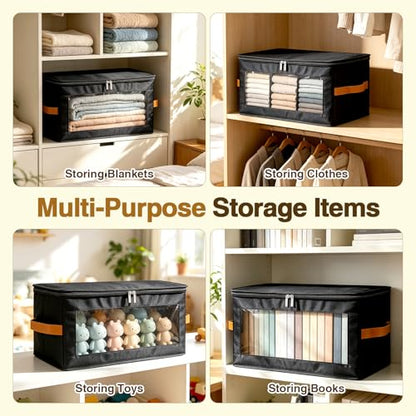2 Pack Foldable Filament Storage Box, 3D Printer Filament Containers with Transparent Window, Desiccants & Labels, Holds 12 Rolls, Water-Resistant Organizer for Home Office Workshop Studio