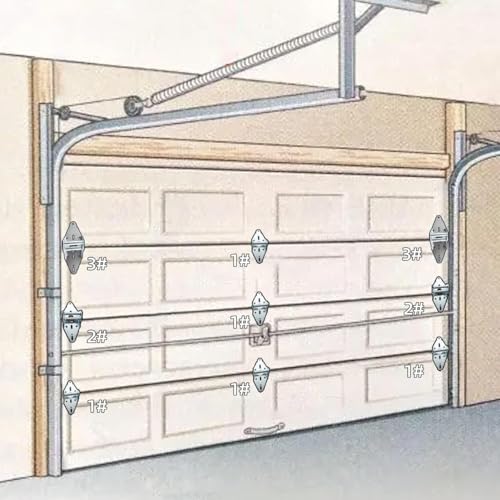 Linwnil Garage Door Rollers Hinges Set Bracket Screw Wire Rope Replacement Parts Blue Nylon Garage Door Wheels Quiet High Load 6200RS Seal Roller Hardware Tune Up Kit for 16 x 7", 18 x 7" Door