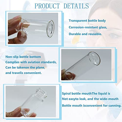 ALWSCI 100PCS 3ML Clear Tiny Glass Vials with Screw Caps - color: Clear Glass Sample Vial, size: 3ML 16*33MM