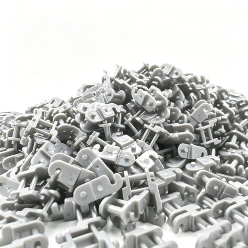 1500PCS Technical Chain Link Tread Compatible with legoes 3711 and Other Brands Build Custom Tracks Vehicles Tank Track(Grey) - color: Grey 1500pcs