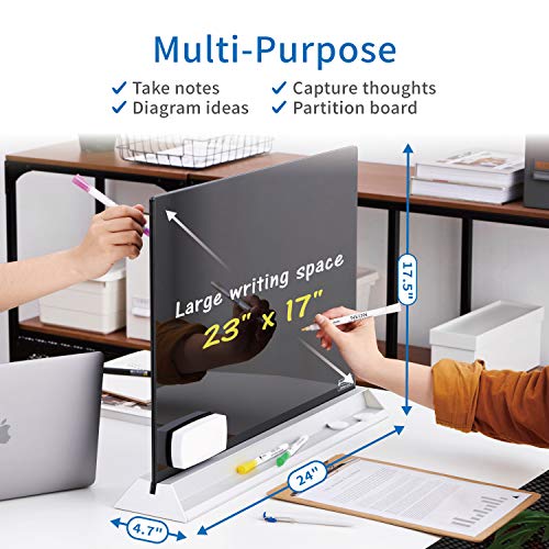 Audio-Visual Direct Magnetic Memo Whiteboard Planner, Black, Divider - color: Black, size: Divider