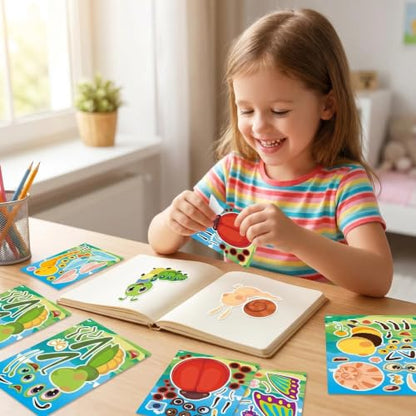 Insect & Spring Stickers 24 Sheets, Kids Crafts & Party Favors - color: Insects
