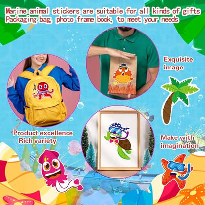Make Your Own Sea Animals Stickers, Make a Face Stickers - style: Sea Animals