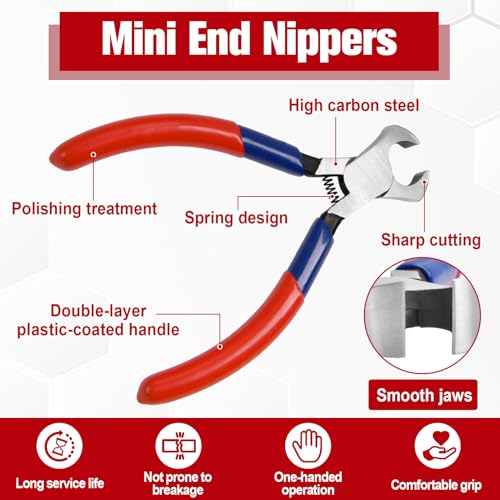 Mini End Nippers Precision End Cutters Small End Cutting Plier Nail Puller Tool for Carpenter Jewelry Pliers for Beading Jewelry Making Wire Cutting DIY Craft Hobby Supplies - style: End Cutting Pliers