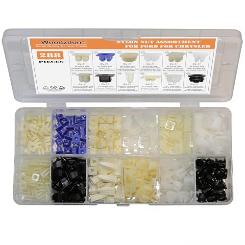 288pcs Grille & Headlight Bezel Nylon Nut #6,#8,#10,#12,#14 Screw Grommet - size: 12 Size 288pcs