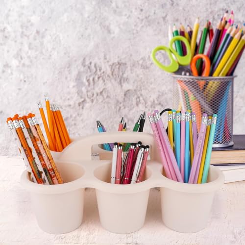 6 Pack Classroom Caddy Organizer with Handle 6 Compartments Table Caddy